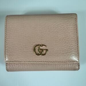 Gucci Marmont Pink Leather Compact Wallet - Preowned Authentic